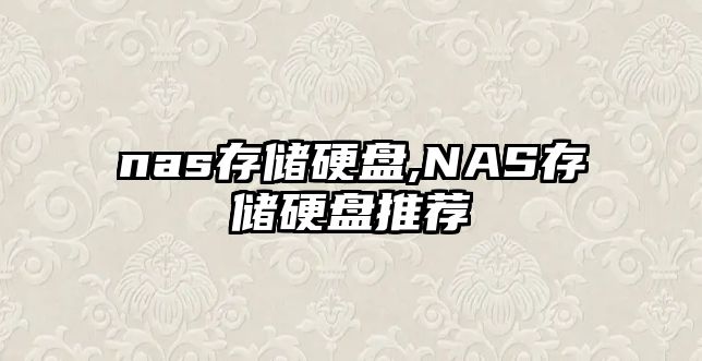 nas存儲硬盤,NAS存儲硬盤推薦