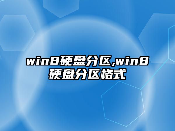 win8硬盤分區,win8硬盤分區格式