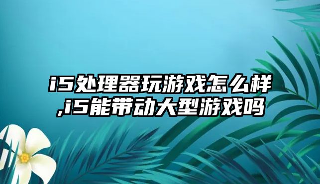 i5處理器玩游戲怎么樣,i5能帶動大型游戲嗎